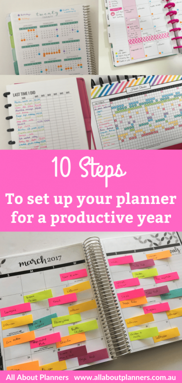 how to set up your planner for a productive year 10 step process best supplies goal setting planner recommendation tips supplies you need forward planning