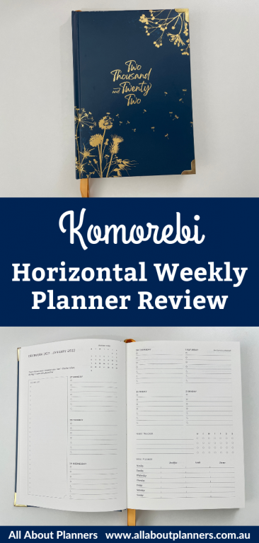komorebi horizontal weekly planner review pros and cons video flipthrough monthly budget goals lined dot grid