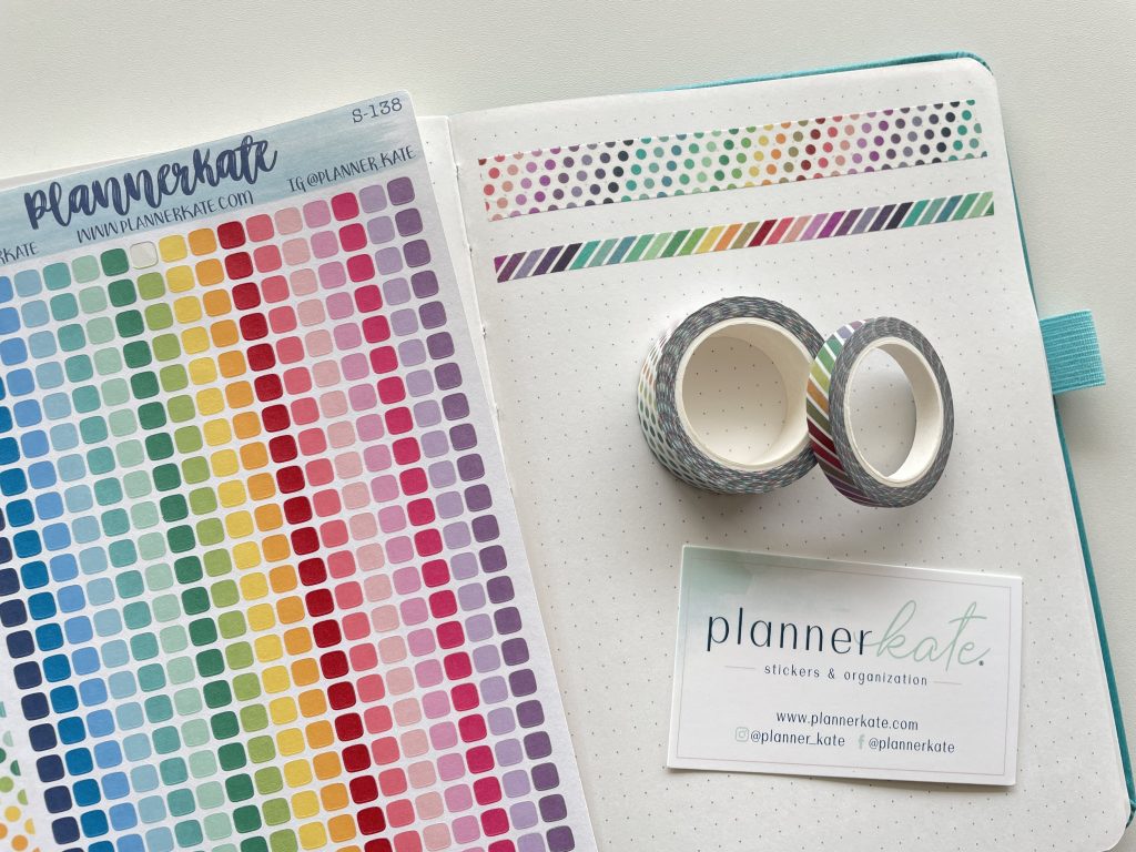 planner kate stickers review rainbow washi tape