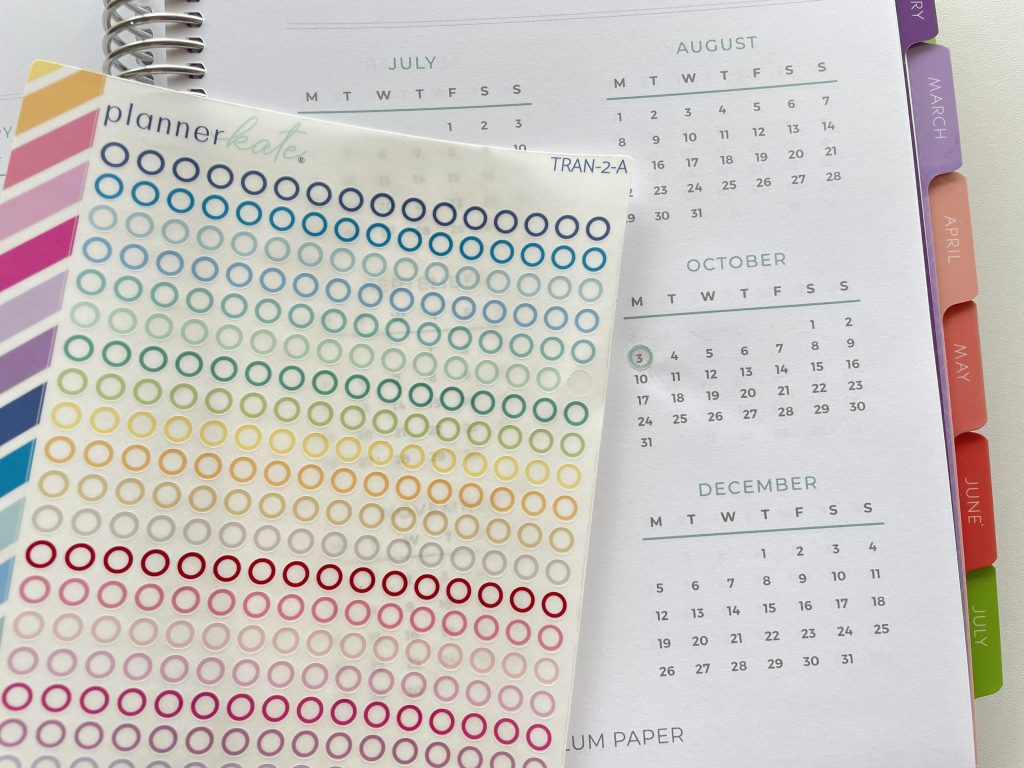 planner kate stickers review translucent round