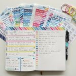 Rainbow Weekly spread using Planner Kate stickers