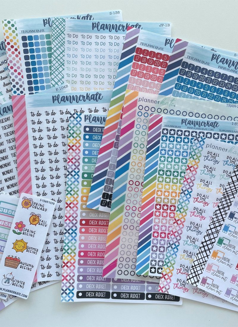 review of the planner kate stickers rainbow functional script stickers reminders checkboxes washi tape is it worth the money