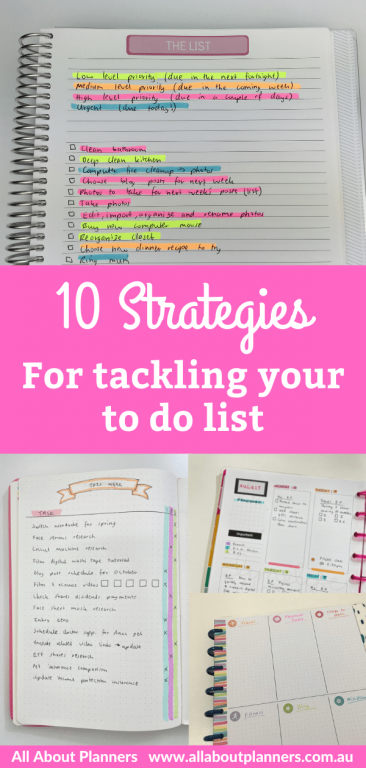 strategies for tackling your to do list productivity hacks study school college planning tips how to use a paper planner effectively