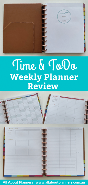 time and to do weekly planner review discbound minimalist rainbow academic year teacher student self employed work from home college lined vertical hourly schedule