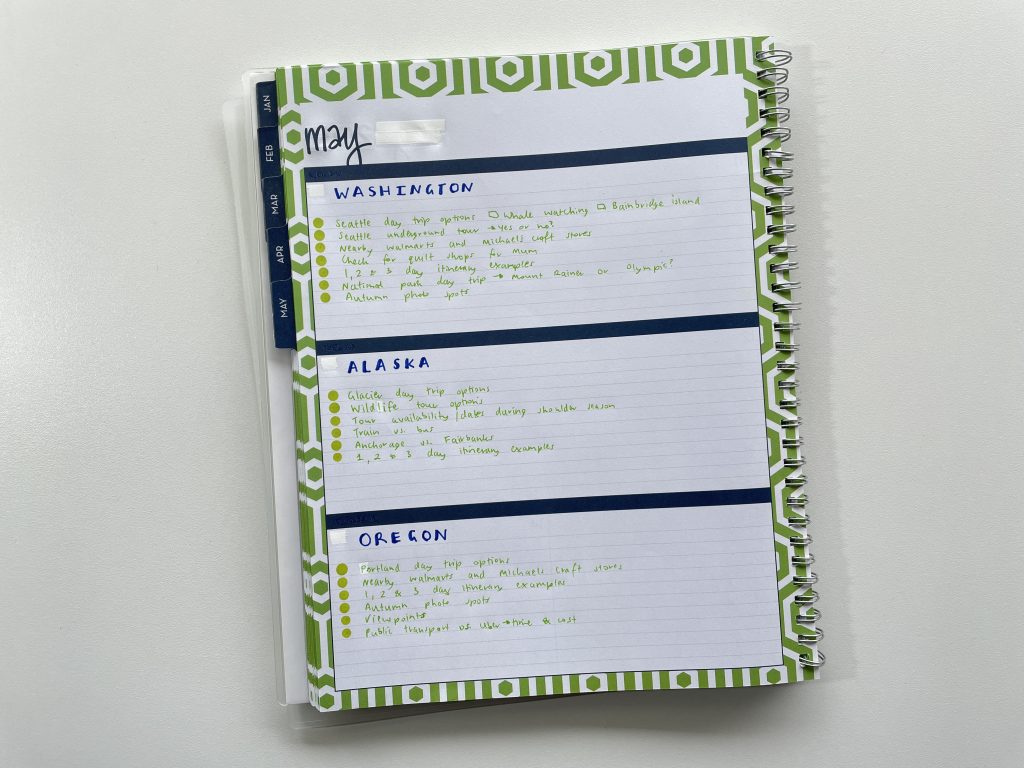 planner hacks converting a weekly planner into a project planner dabney lee for blue sky navy blue and green theme spread