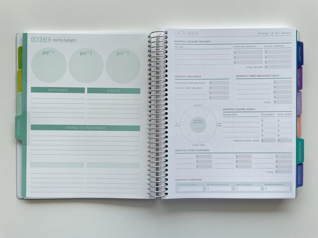 plum paper budget planner review personalised weekly expenses spending 1 page horizontal spread income expenses work from home side hustle