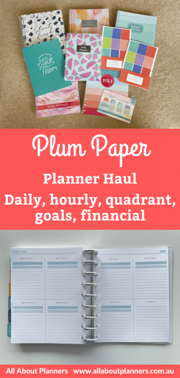 plum paper planners haul weekly overview hourly day to a page budget planner horizontal weekly goals