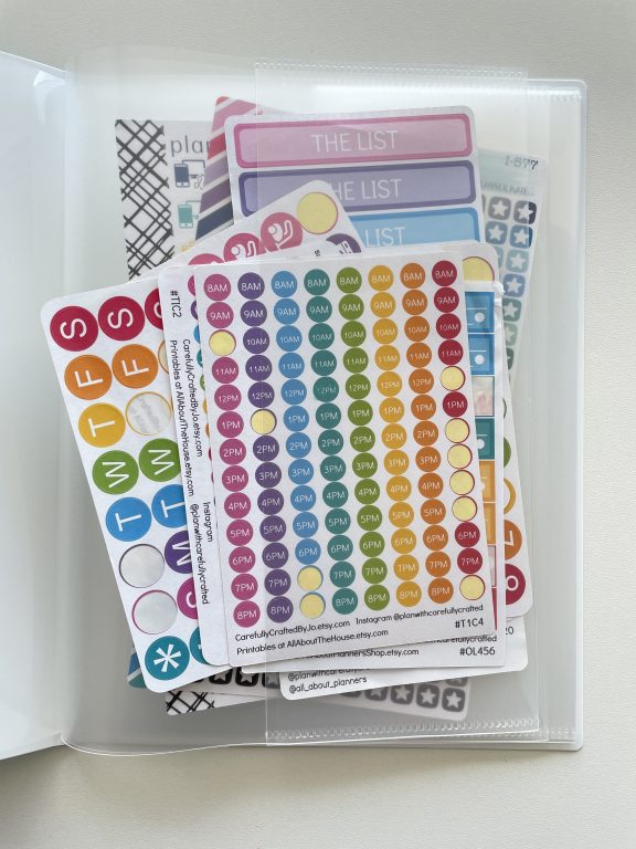 plum paper sticker book storage all about planners rainbow functional stickers for weekly planning icons