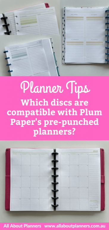 which discs are compatible with the plum paper pre punched pages arc levenger circa inkwell press happy planner mambi