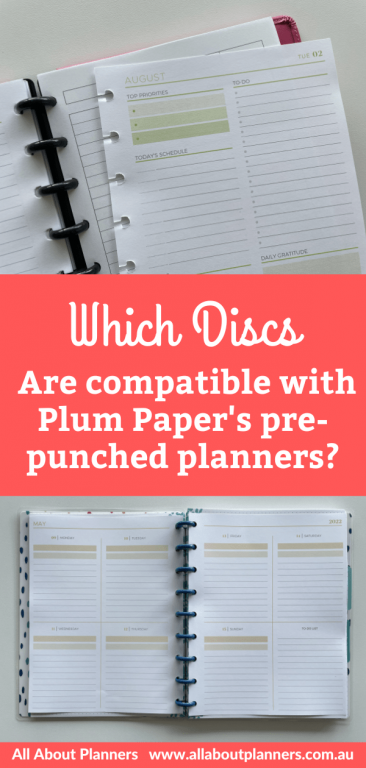 which discs are compatible with the plum paper pre punched pages arc levenger circa inkwell press happy planner mambi a5 medium size
