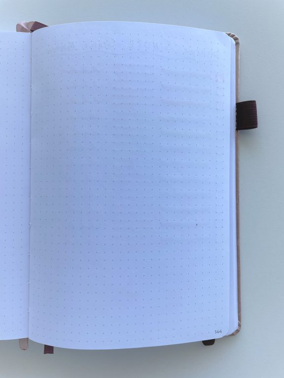 notebook therapy review stencils book bound dot grid bright white 160 GSM aqua tsuki dolphin days ghosting bleed through highlighters pens