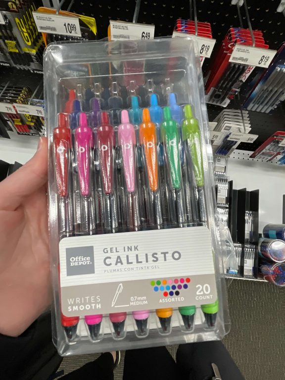 office depot gel ink callisto gel pens rainbow multicoloured best pen brands usa stationery shopping