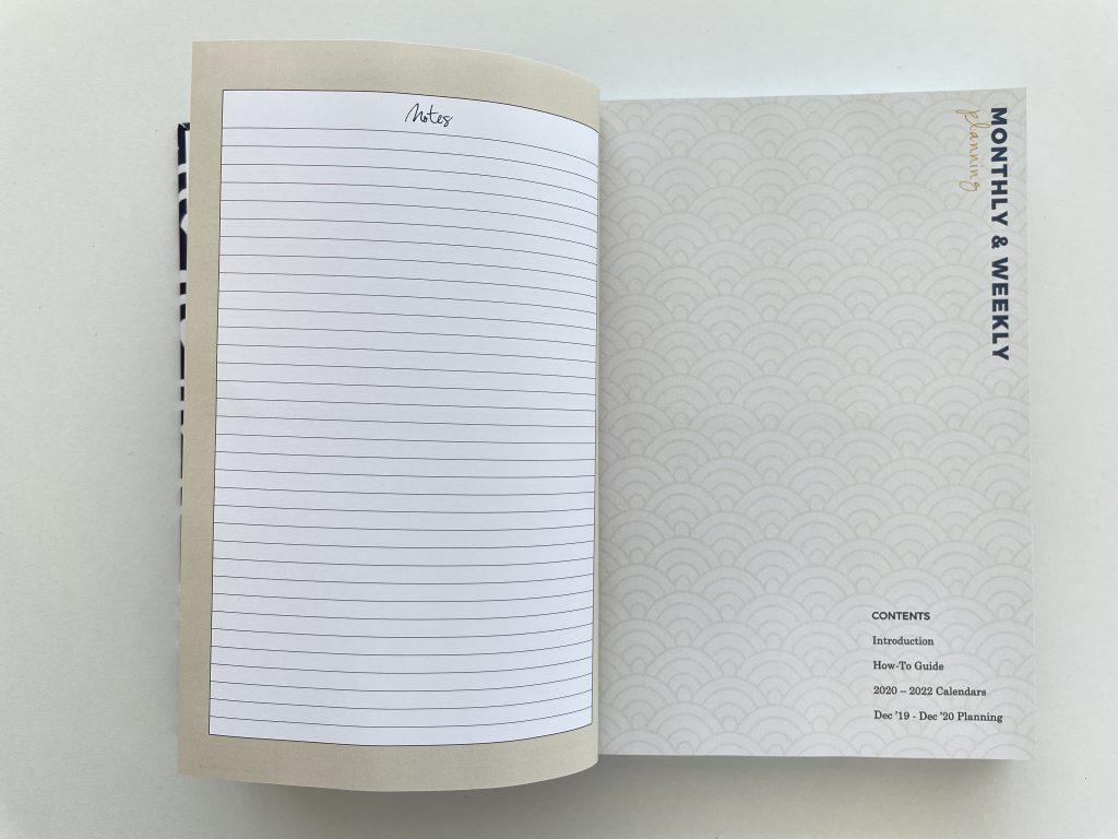 top down planner section divider pages goal planner review vertical weekly layout
