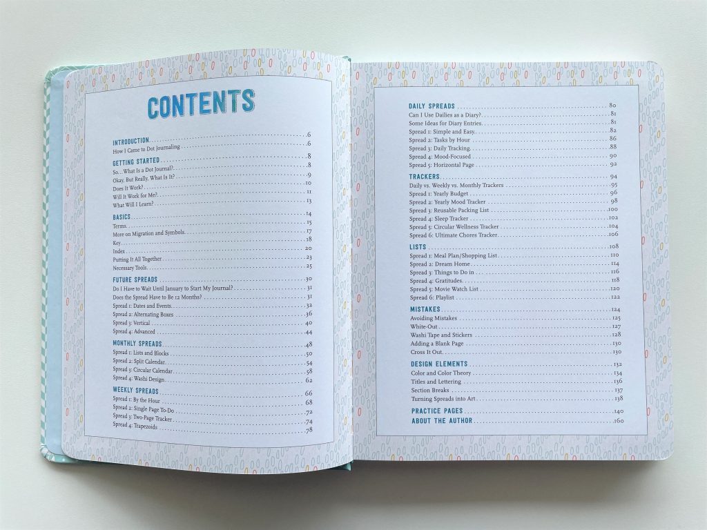 dot journaling book by Hannah Beilenson review introduction to bullet journaling for newbies beginners tips layout ideas contents