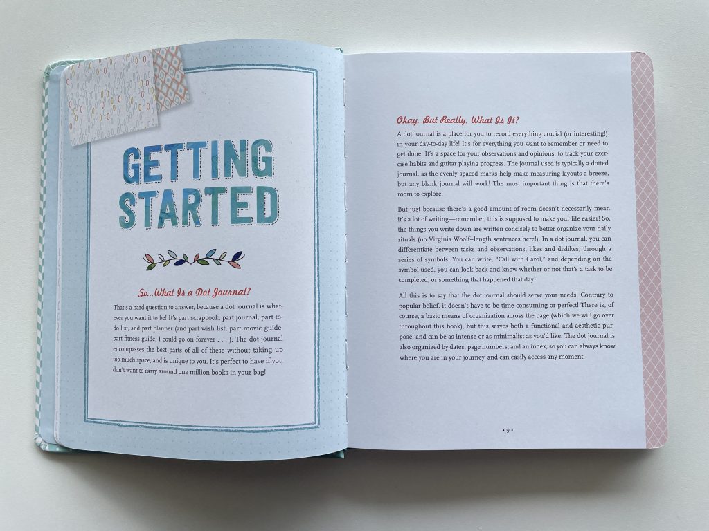 dot journaling book by Hannah Beilenson review introduction to bullet journaling for newbies beginners tips layout ideas getting started