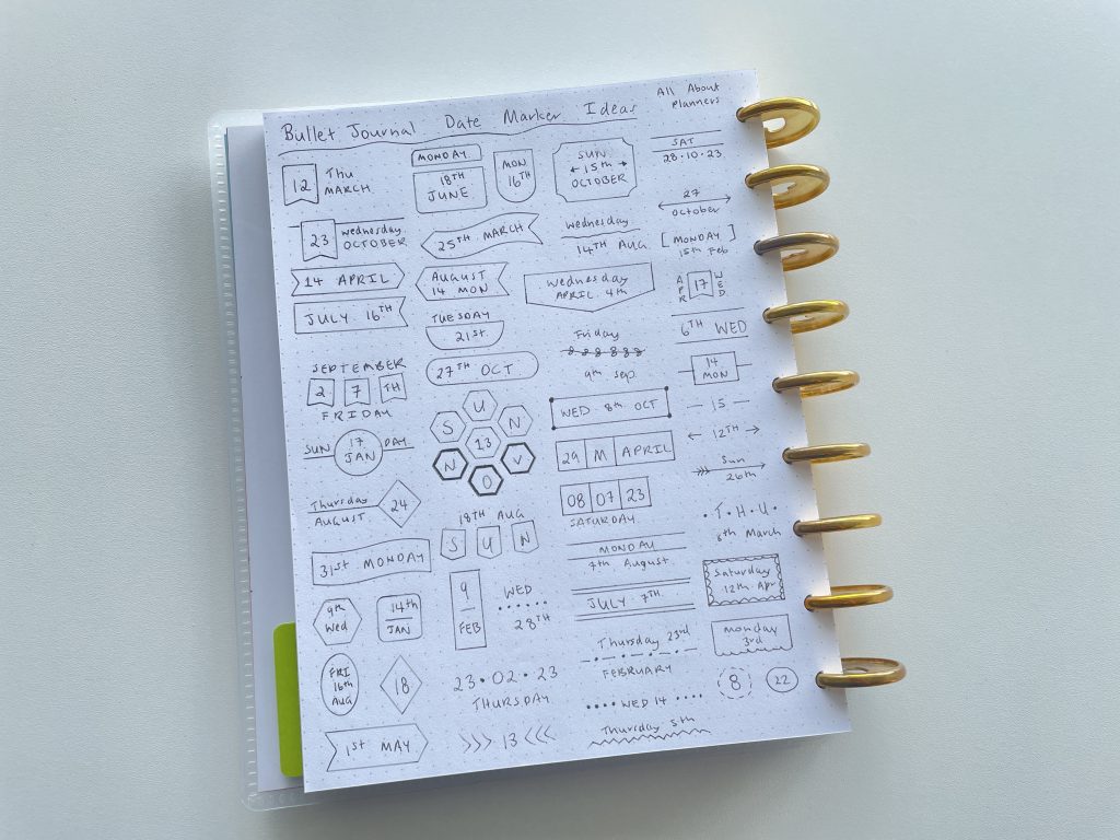 12 EASY Bullet Journal Header and Title Ideas 