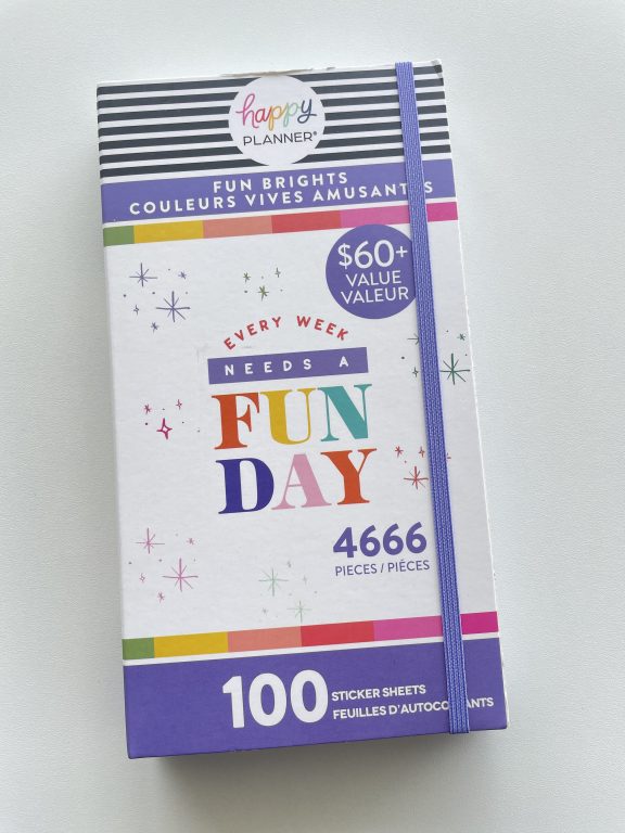 happy planner fun brights mega sticker book 100 sheets mambi rainbow functional