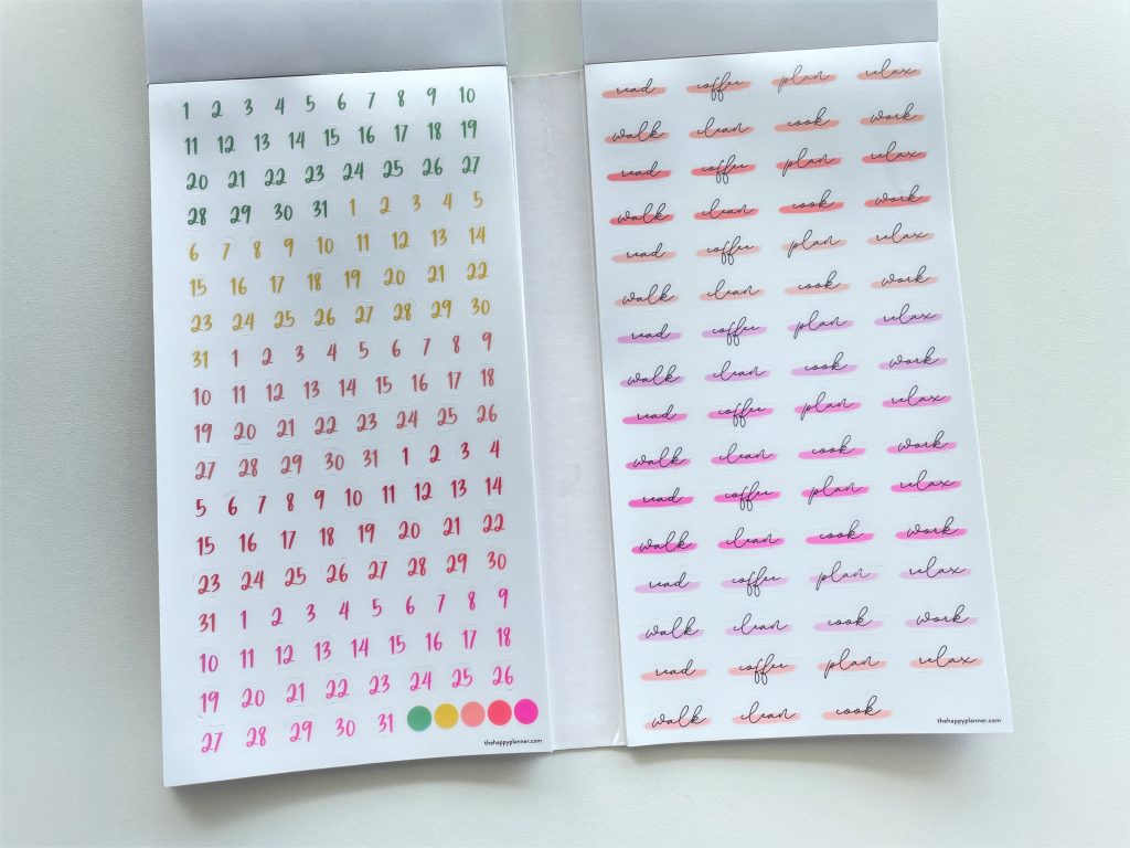 happy planner fun brights mega sticker book 100 sheets mambi rainbow weekly spread