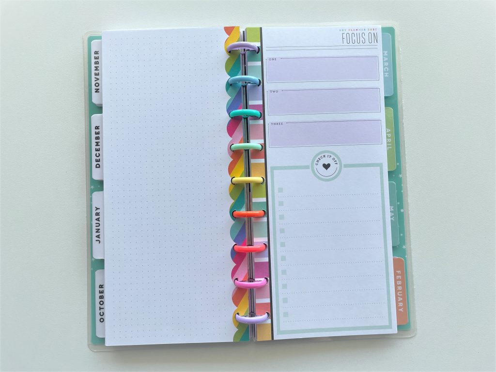 happy planner planner baby rainbow half sheet classic size weekly spread priority refill planner page