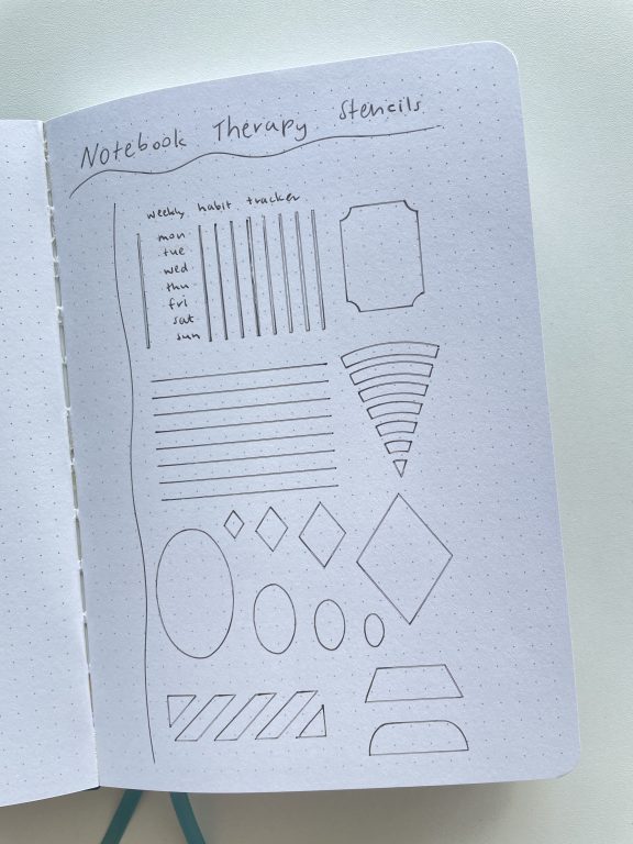 notebook therapy stencils review 160 gsm journal