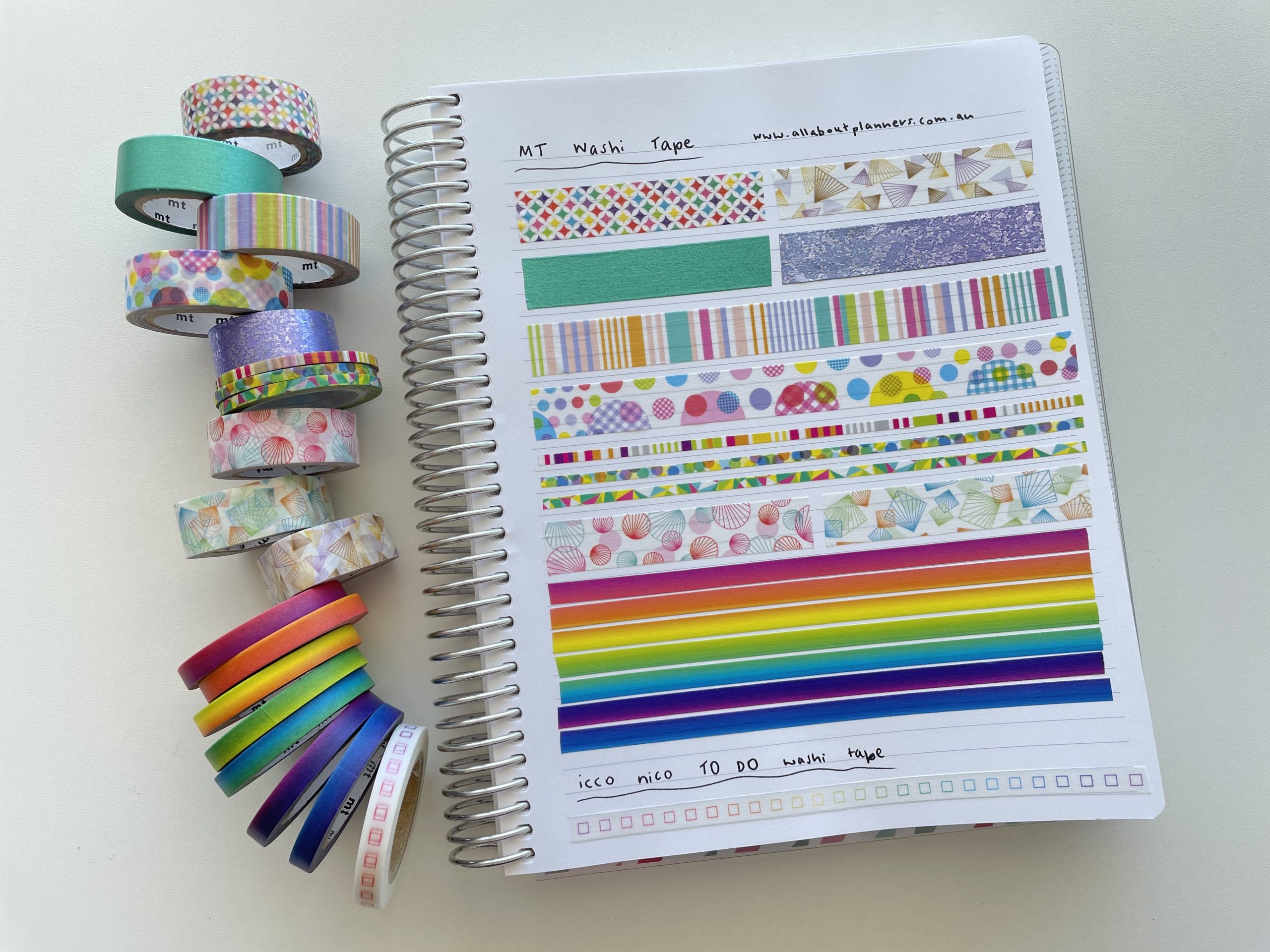 mt washi tape review swatches japanese stationery haul rainbow washi tape all about planners