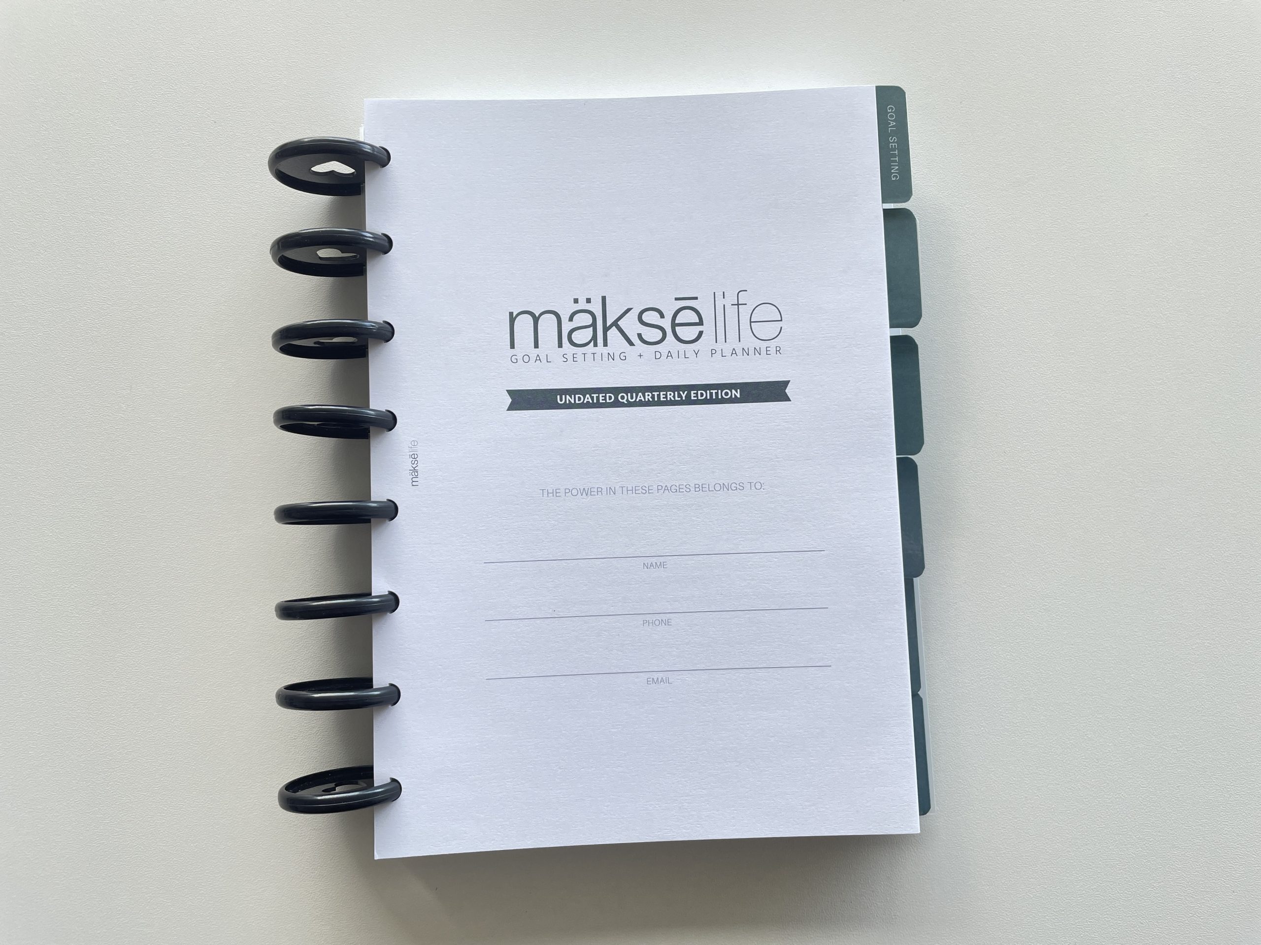 makselife planner review a5 minimalist inserts undated disc binding all about planners diy