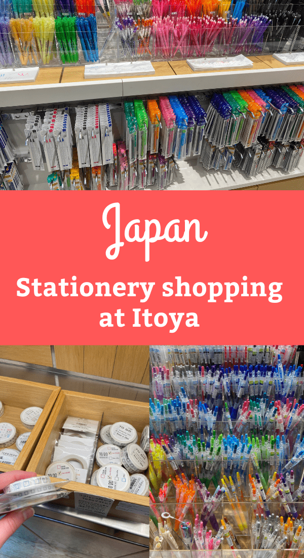 itoya stationery shopping japan planner supplies pens highlighters checklist washi tape stamps filofax frixion
