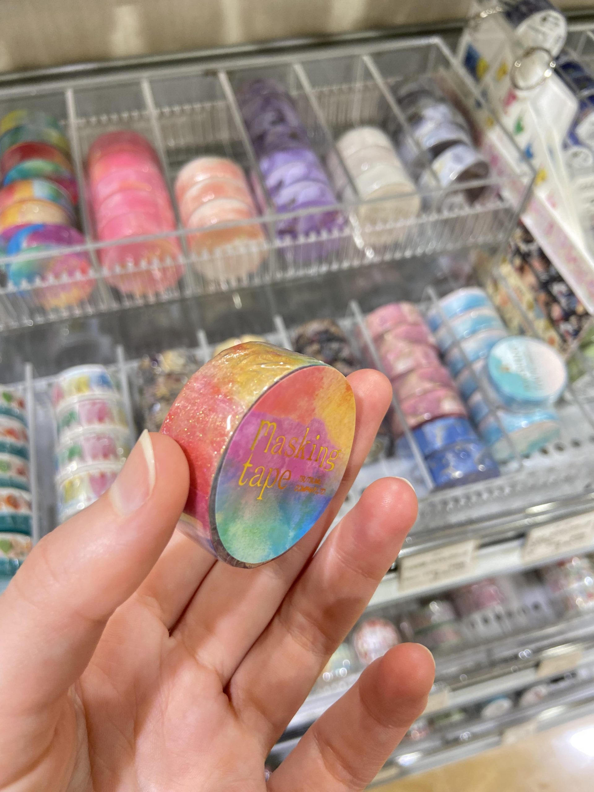 loft osaka japan stationery shopping marble washi tape masking tape mt tape rainbow