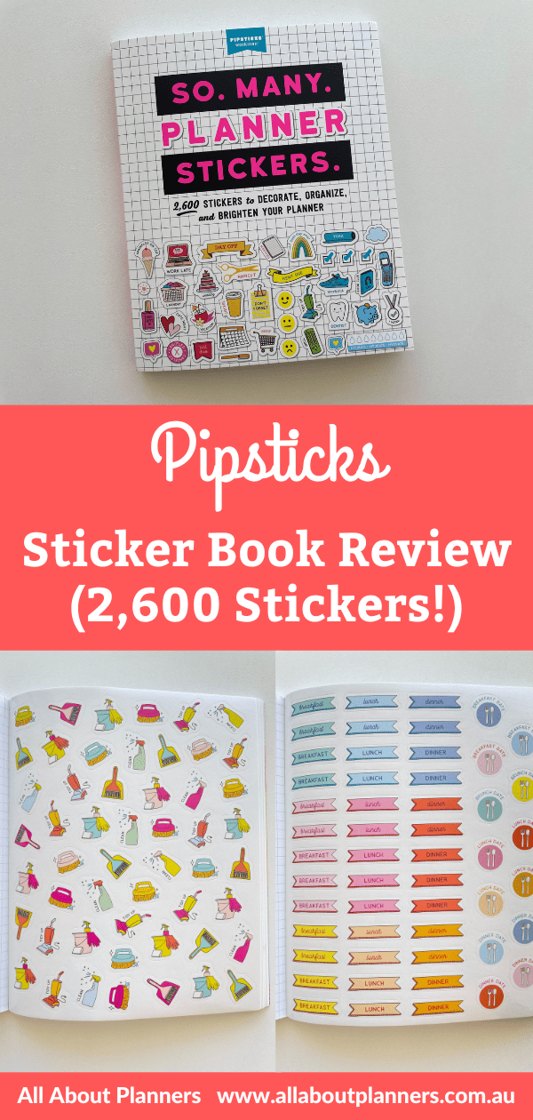 pipsticks planner sticker book rainbow functional decorative icons shapes cleaning meal planning school study seasons period tracker hydrate shapes