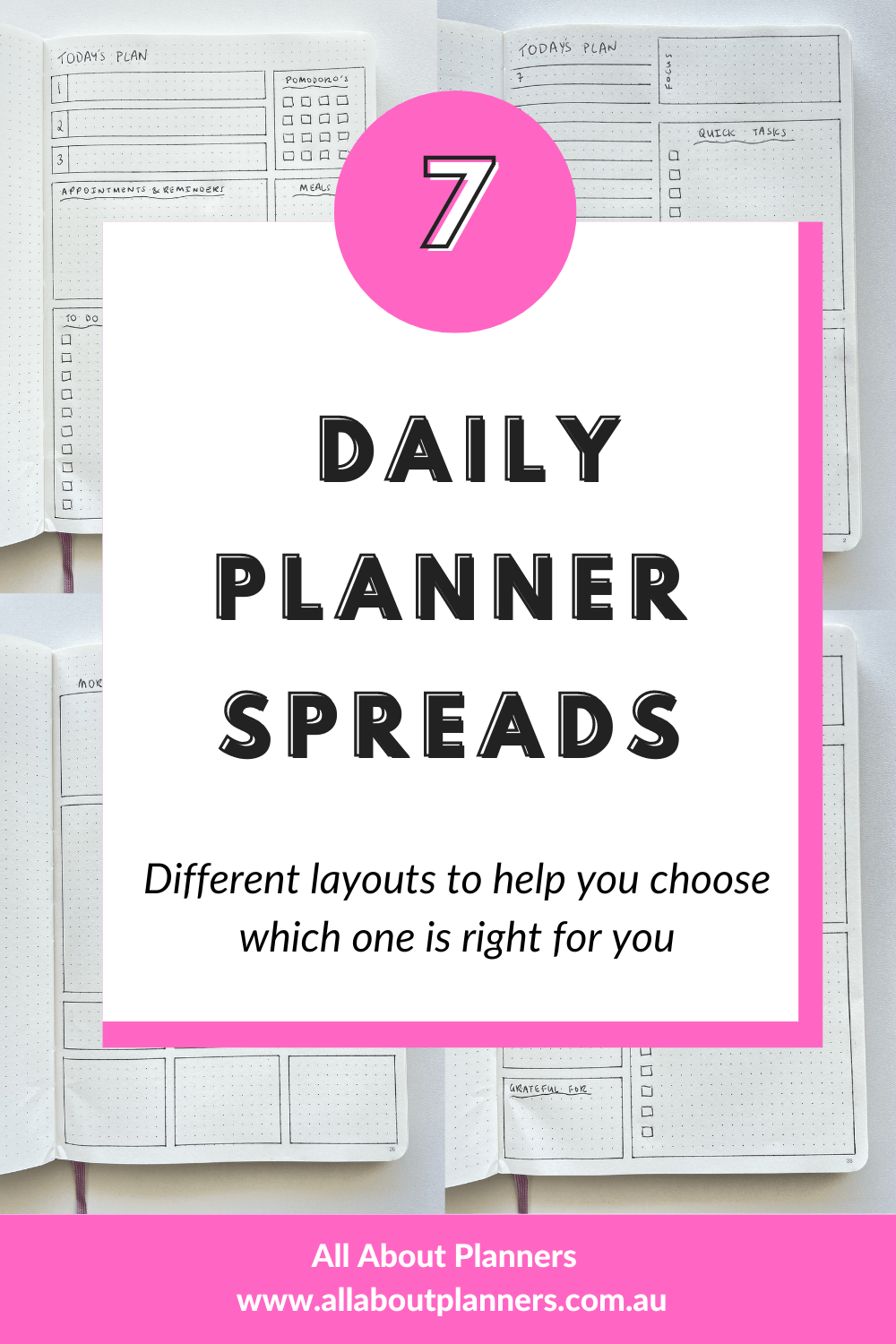 bullet journal daily planner layouts spread ideas inspiration tips simple quick easy schedule tasks focus all about planners