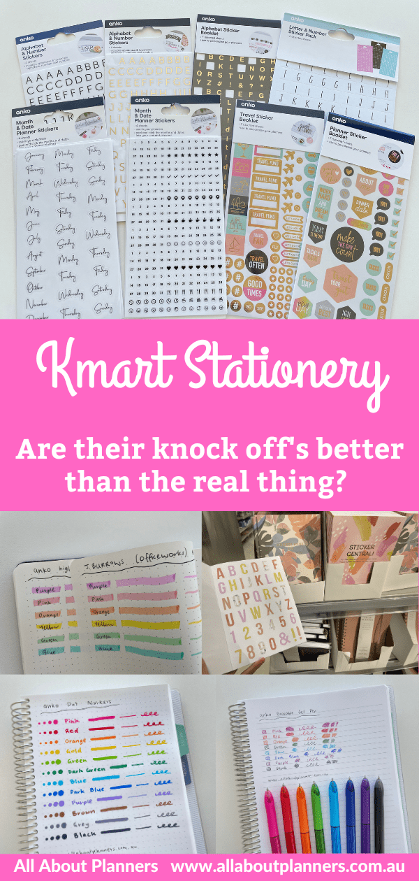 kmart stationery anko favorite stationery shops australia cheap planner supplies dupes all about planners review