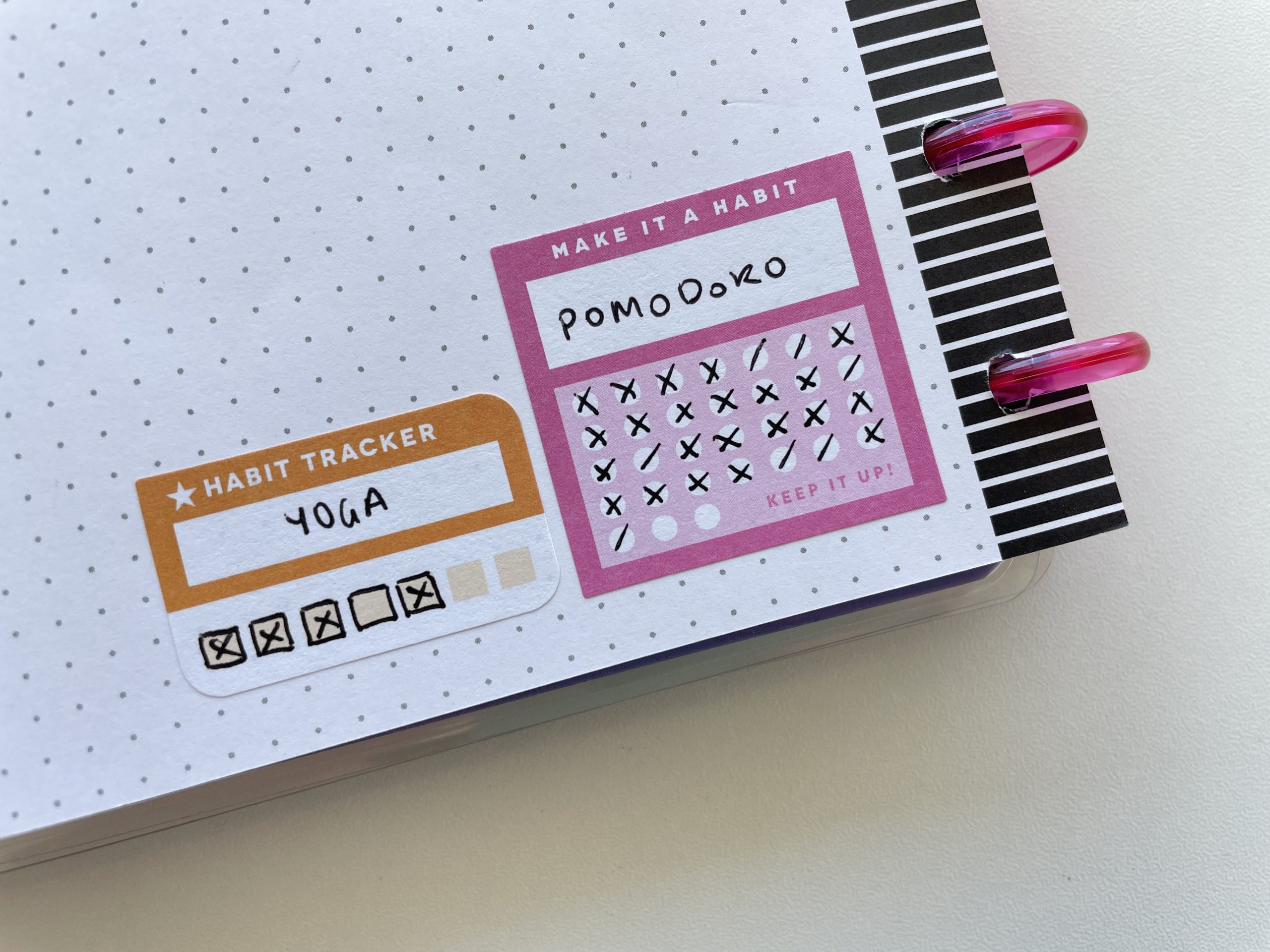 bullet journal weekly spread pomodoro tracker weekly habit tracker fitness mambi stickers me and my big ideas happy planner