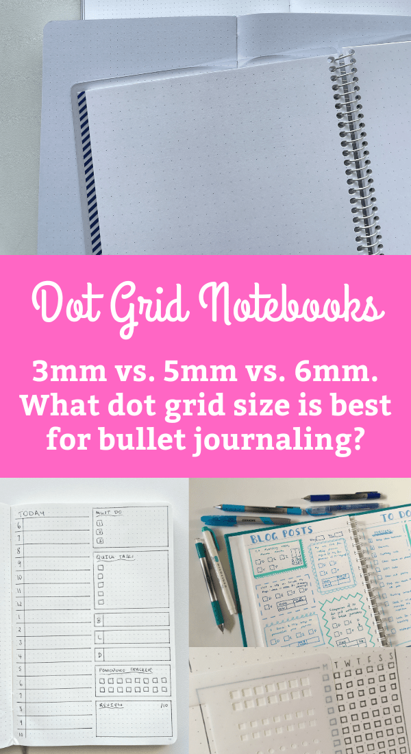 dot grid notebooks 3mm 5mm 6mm what dot grid size is best for bullet journaling