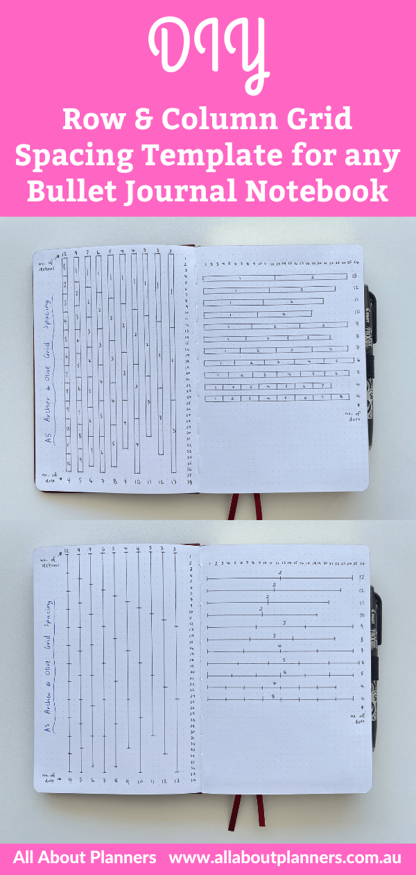 how to draw bullet journal spreads faster hacks tips ideas inspiration row and column grid spacing template diy