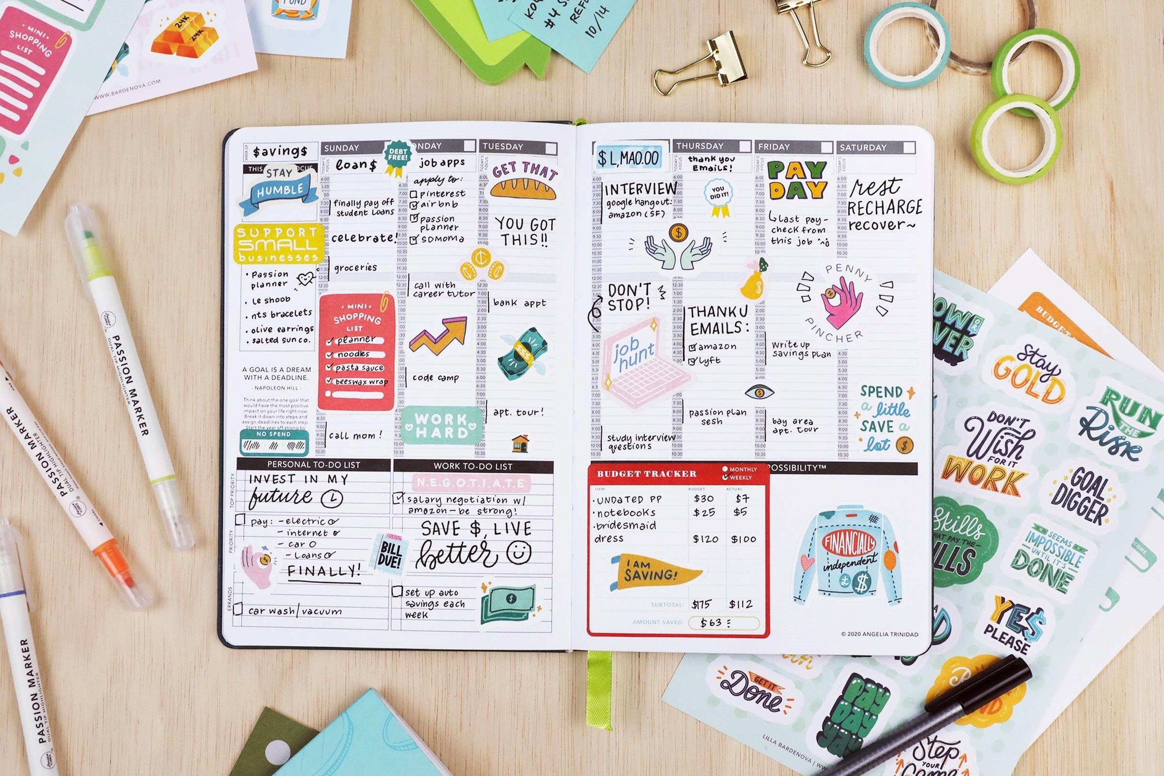 passion planner budget sticker book the best budgeting stickers for paper planners bill due savings tracker