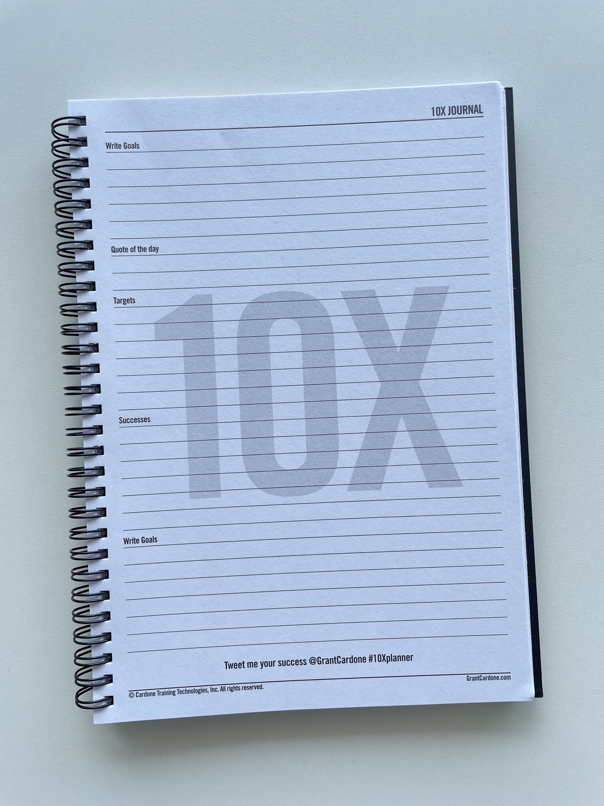 10x planner review grant cardone goal planner projects sales entrepreneur high performance