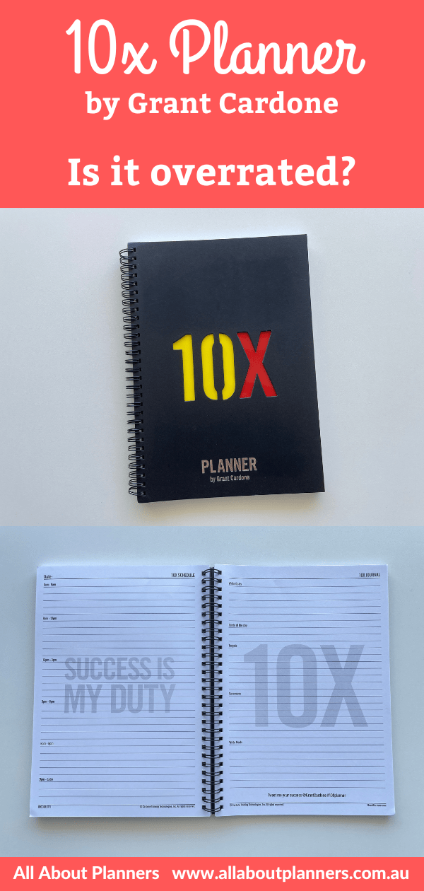 10x planner review journal video flipthrough pros and cons 2 page daily spread 3 hour time blocking schedule ideal planning for students self employed sales