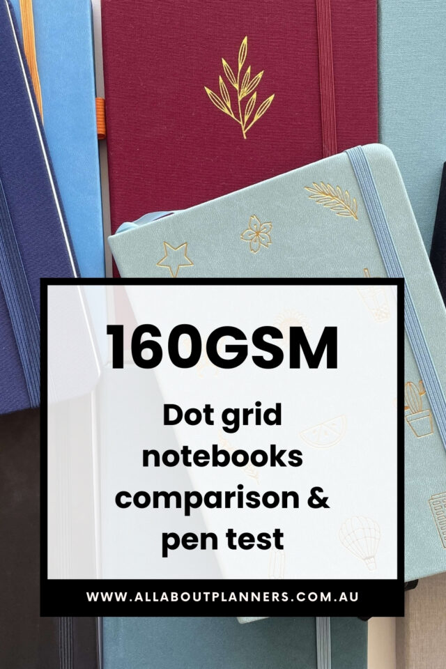 160gsm dot grid notebooks comparison pen test pros and cons paper quality cover material bullet journal review