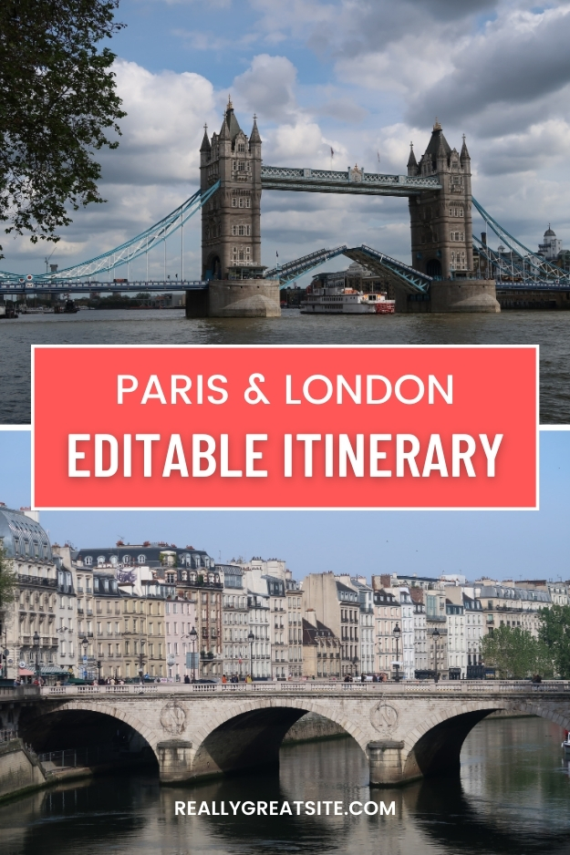 paris and london editable itinerary template 4 weeks slow travel solo things to see and do attractions detailed guide daily morning afternoon evening am pm