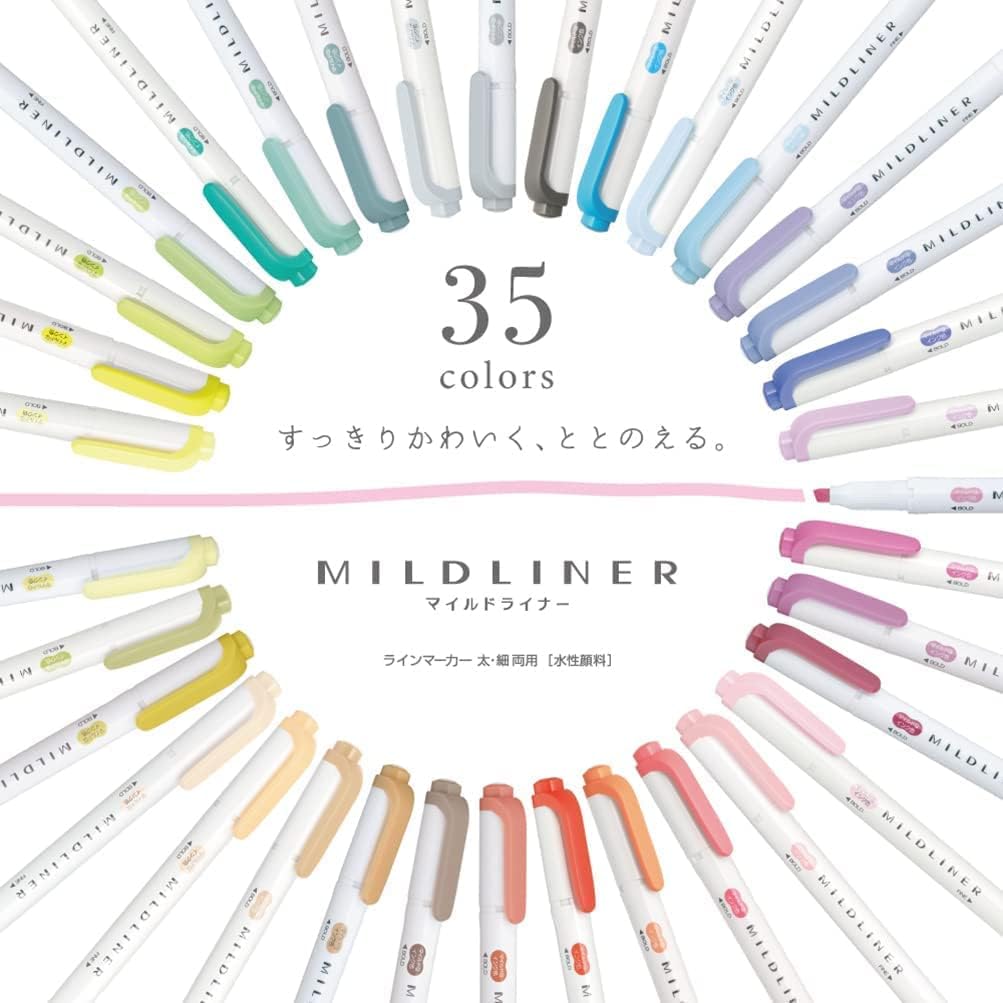 zebra mildliner 35 colors are they worth the price review pen swatches test