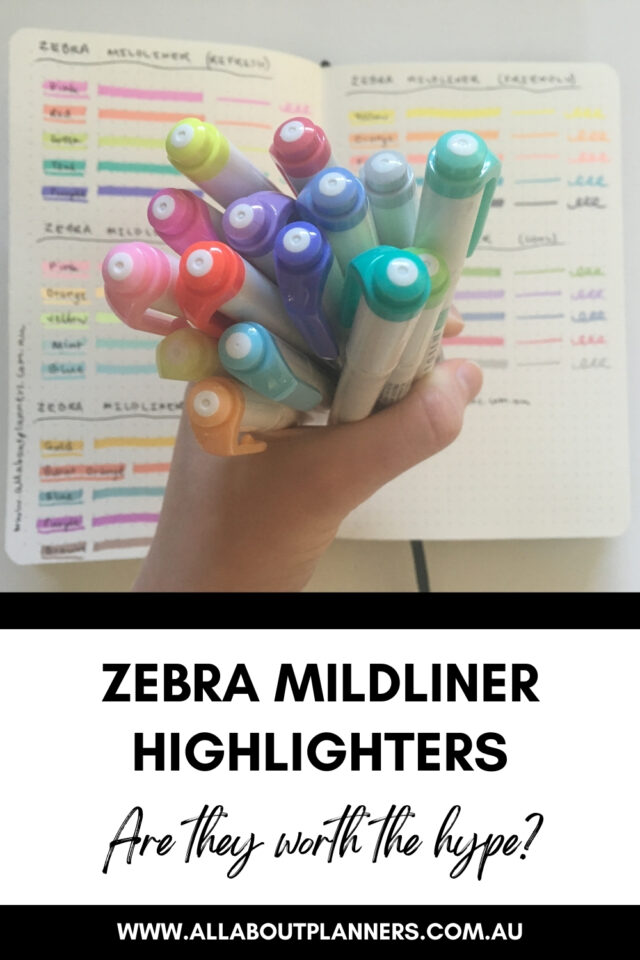 zebra mildliners review are they worth the cost best highlighters for planning dual tip rainbow pastel colors swatches pen test ghosting bleed through
