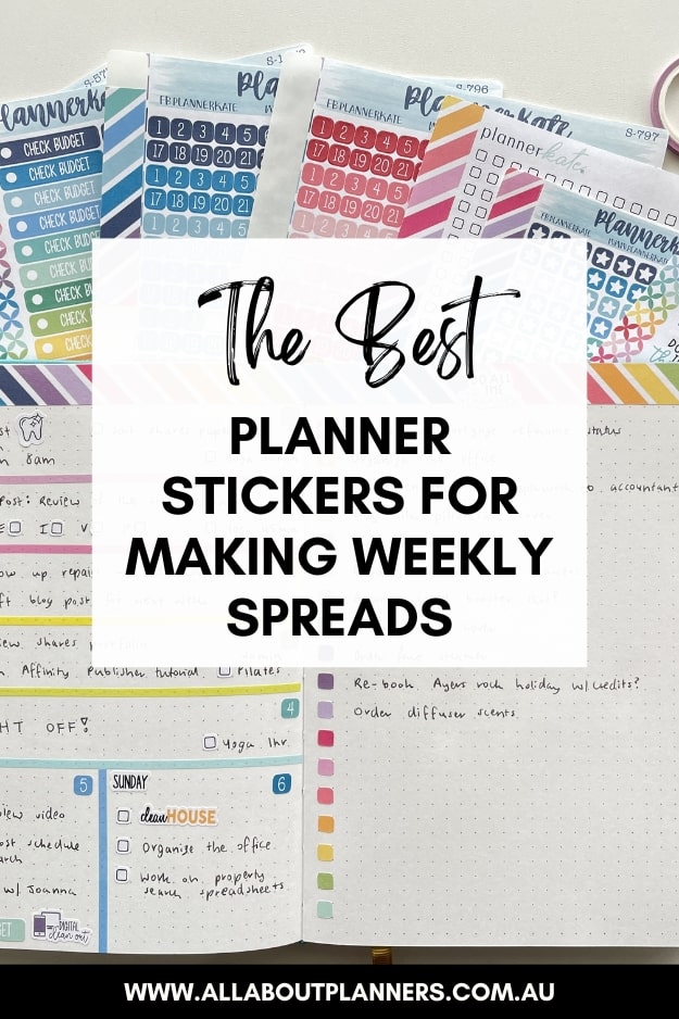 best planner stickers for bullet journal functional days of the week icons dots date dots spread ideas inspiration bujo