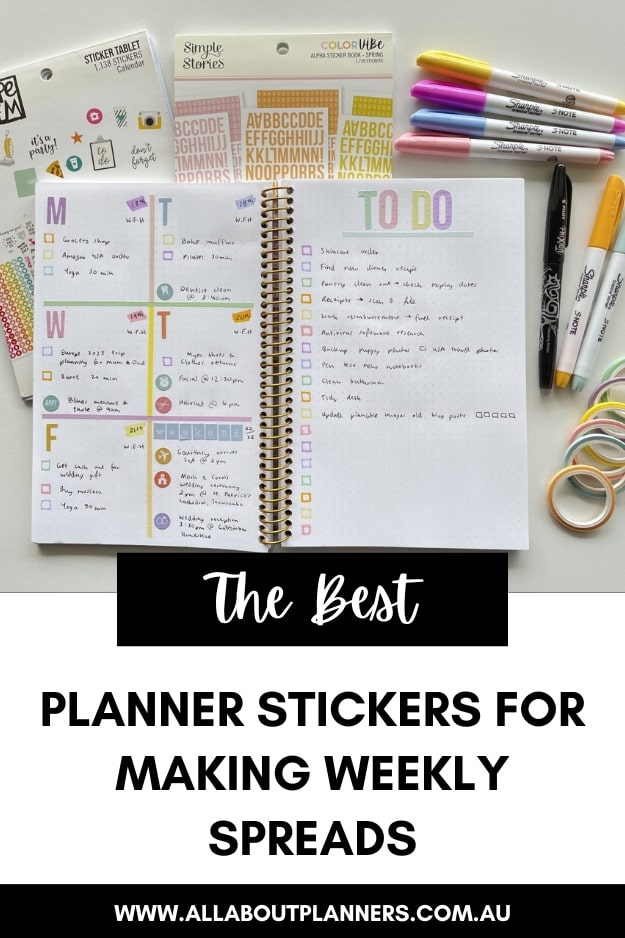 the best planner sticker for making weekly spreads tips inspiration bullet journal bujo ideas planner supplies