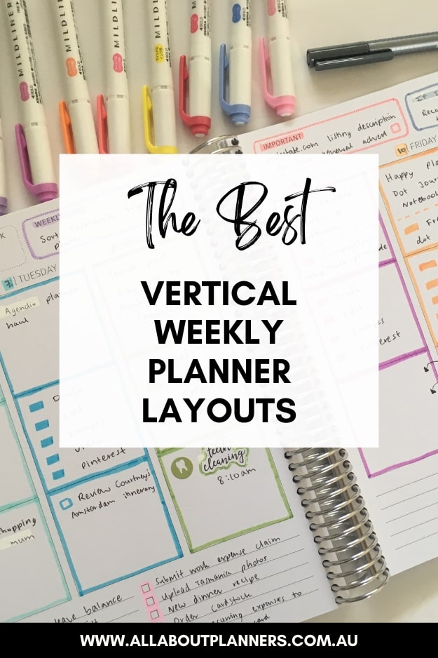 vertical weekly planner spreads planner to try best productivity focused layout college student mom simple quick easy minimalist insp ideas