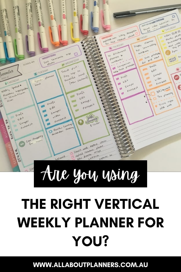 Are you using the right vertical weekly planner? (10 layouts to consider)