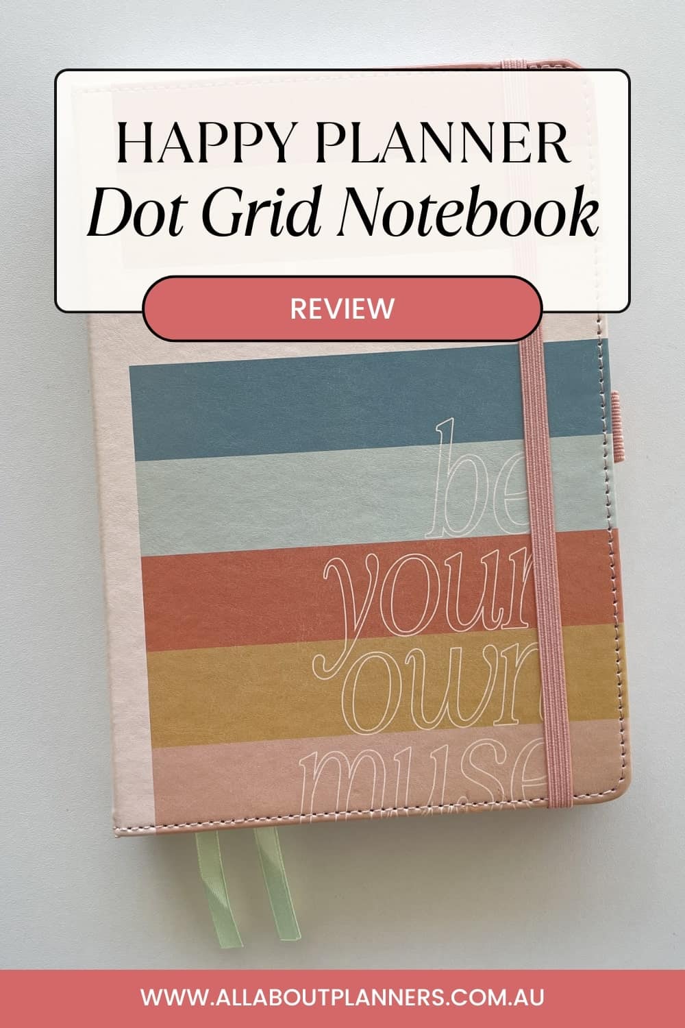 happy planner dot grid notebook review video and pen test ghosting bleed through paper quality 160gsm sewn bound