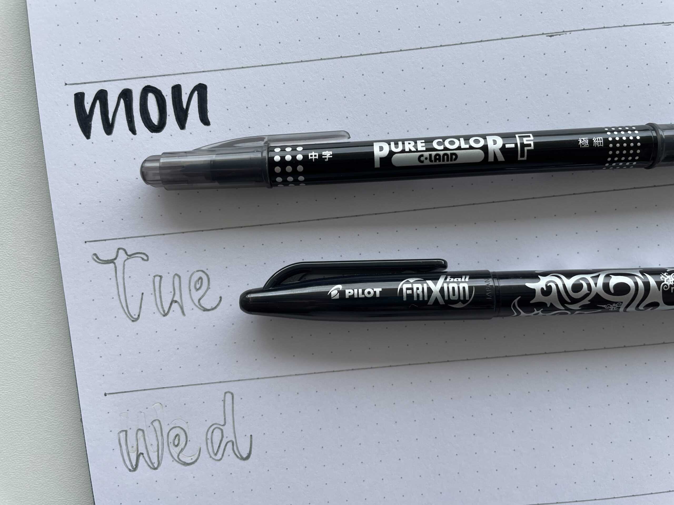 which pens to use with bullet journal stencils pilot frixion erasable dual tip marker highlighters how to keep bullet journal neat
