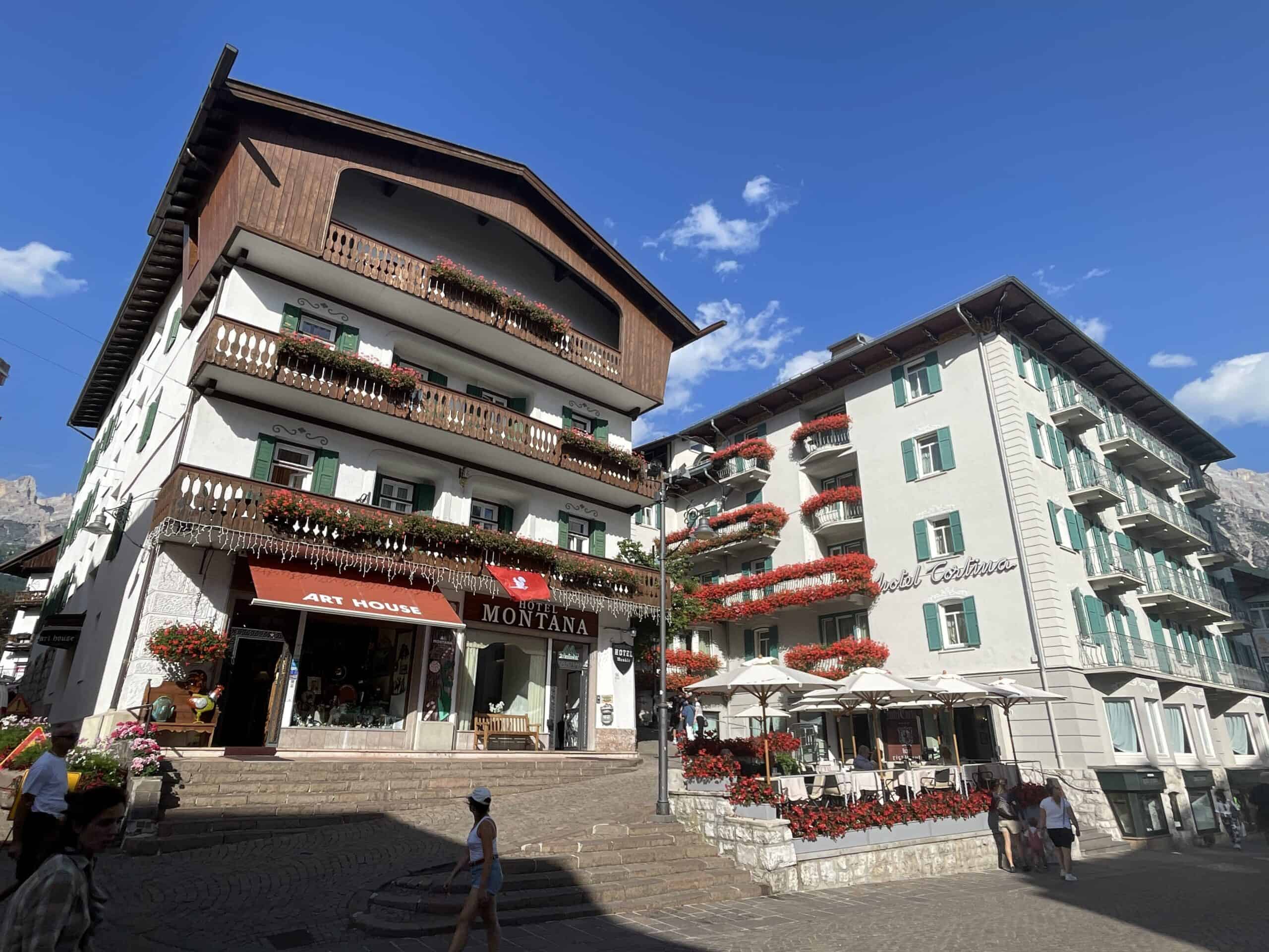 cortina d'ampezzo hotel montana affordable accommodation option for solo traveller in the dolomites