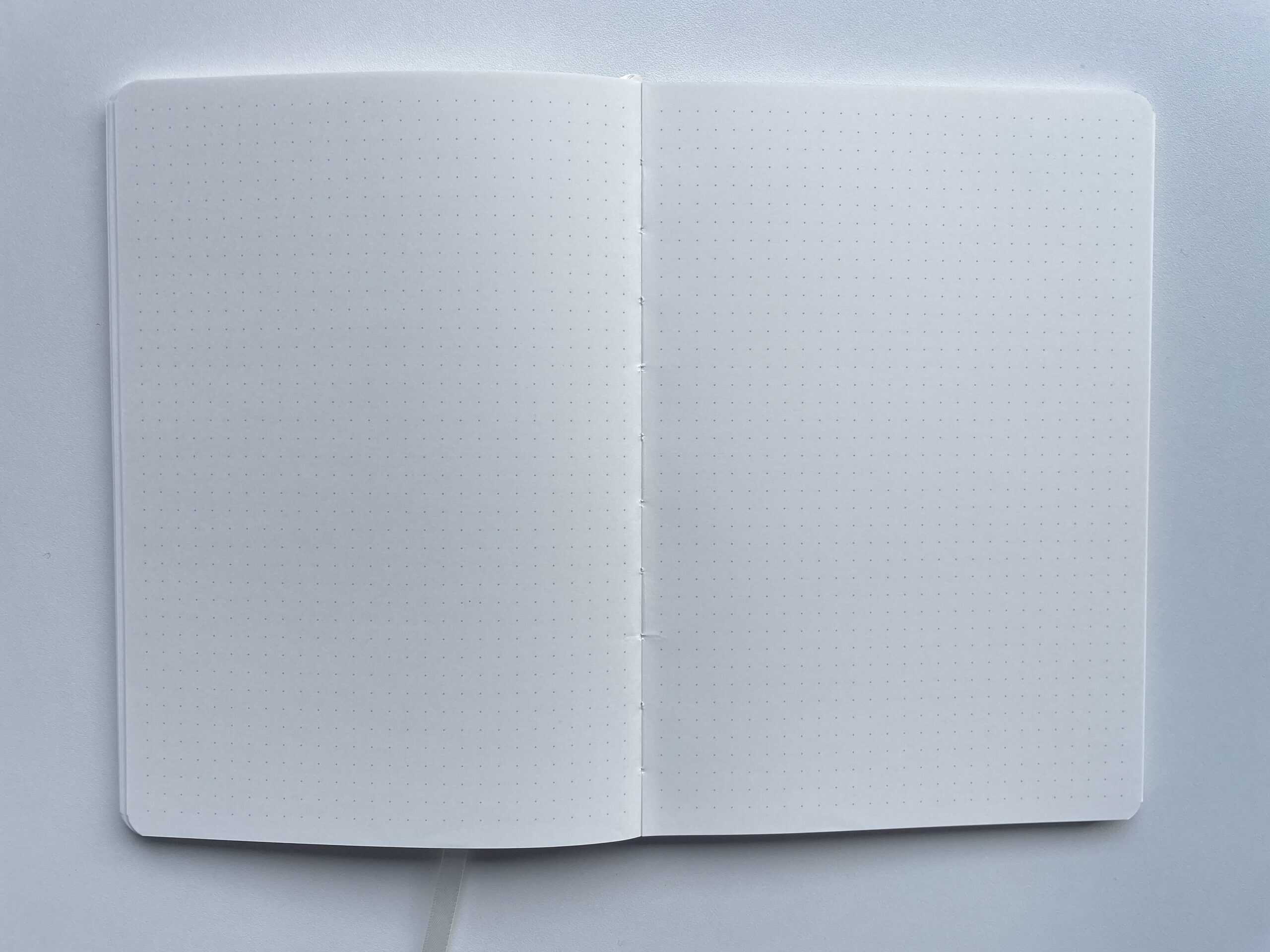dot grid notebook with smooth paper source dot journal refill ivory 5mm dot grid pen testing