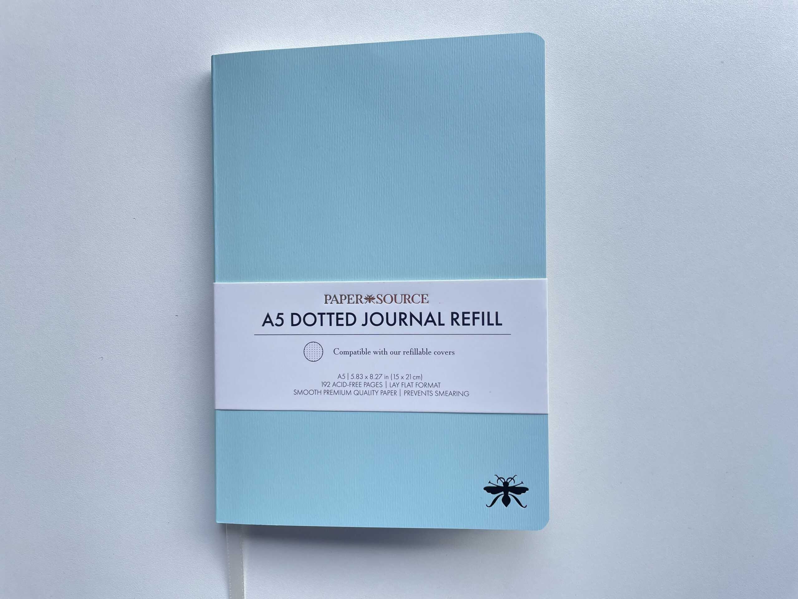 paper source dot journal notebook 5mm refill pool cover bright white paper ivory pen testing paper quality highlighters bleed through
